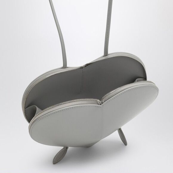 Alaia Le Coeur Pearl Grey Leather Bag - Picture 4 of 5